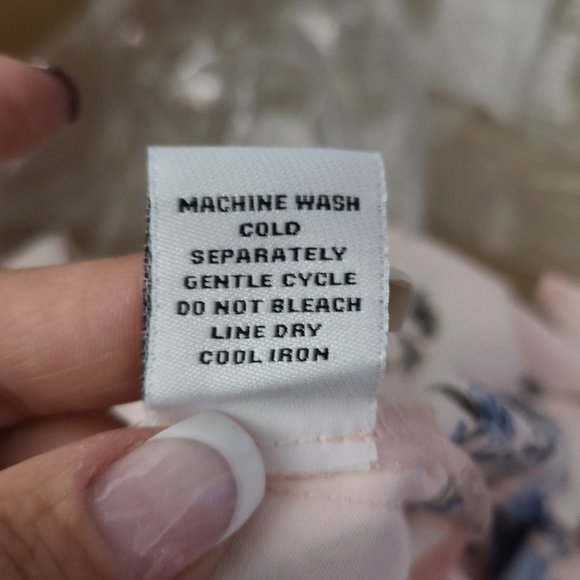 EMMA & Michele Pink Floral Satin Slip Dress Size M - Picture 15 of 16